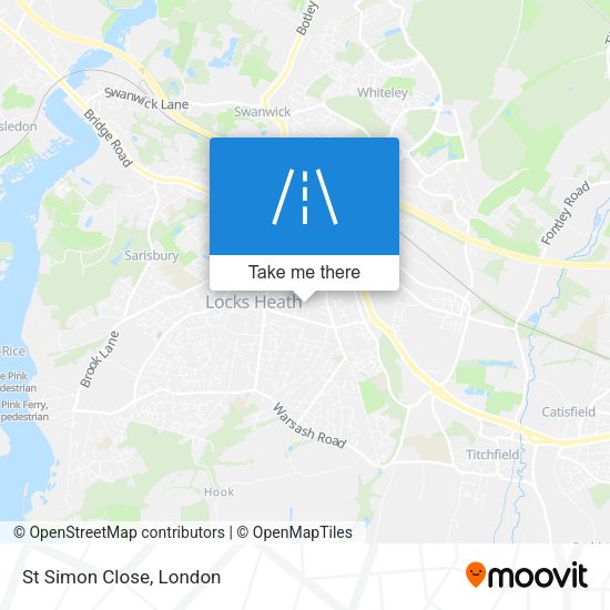 St Simon Close map