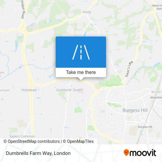 Dumbrells Farm Way map