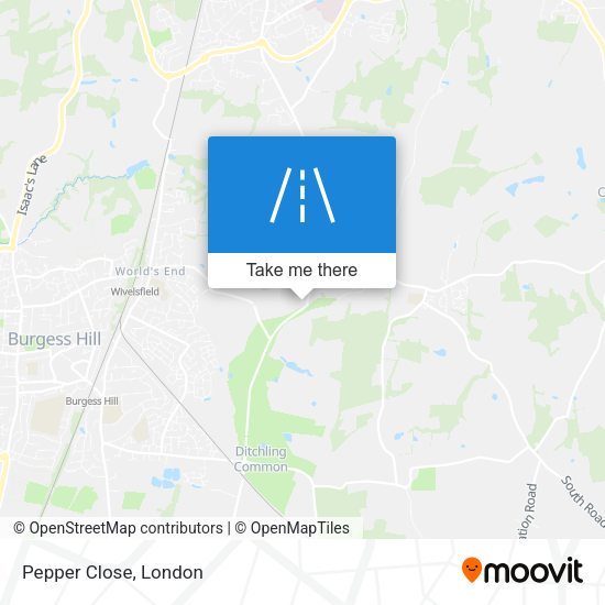 Pepper Close map