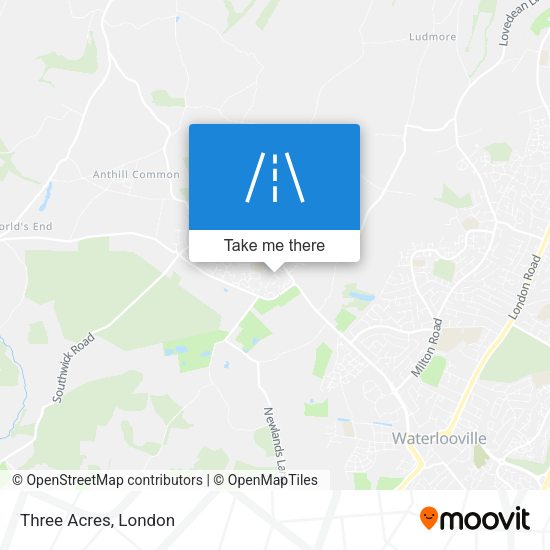 Three Acres map