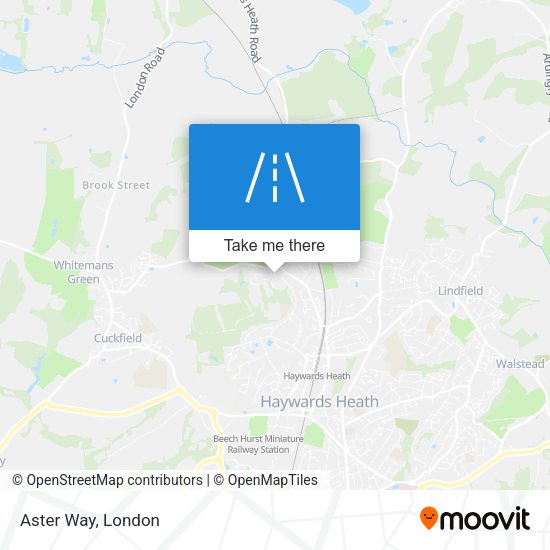 Aster Way map