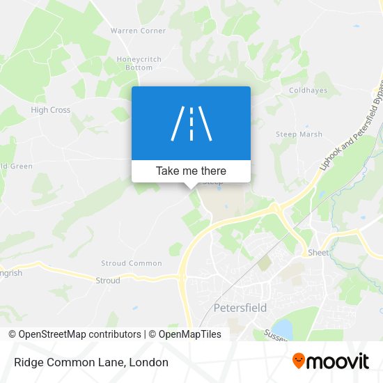 Ridge Common Lane map