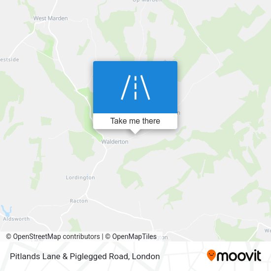 Pitlands Lane & Piglegged Road map