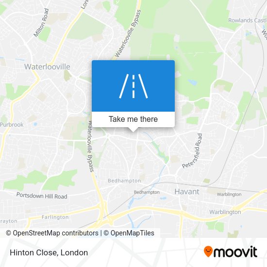 Hinton Close map