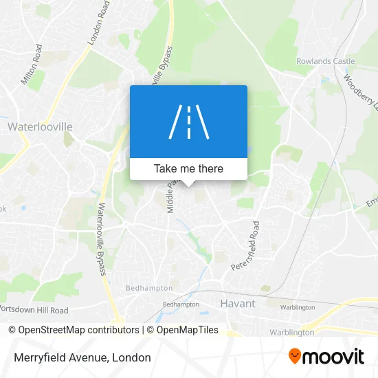 Merryfield Avenue map