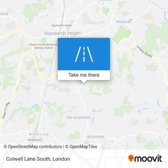 Colwell Lane South map
