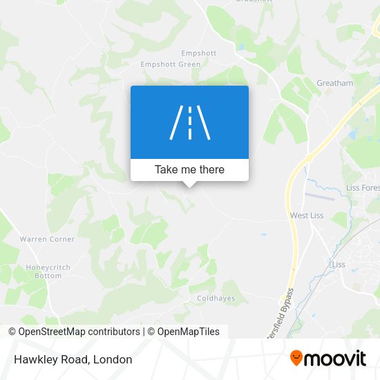 Hawkley Road map