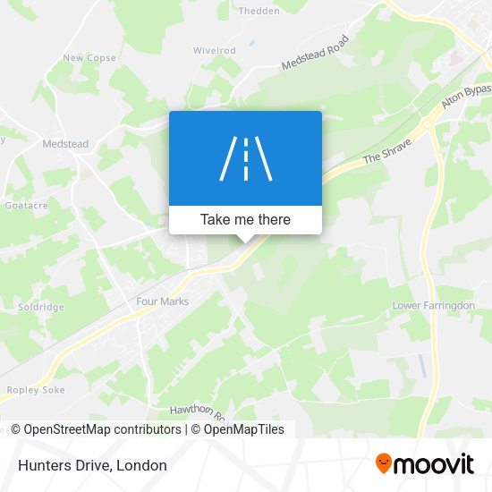 Hunters Drive map