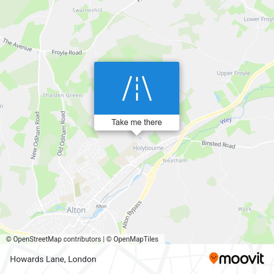 Howards Lane map
