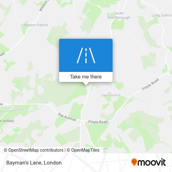 Bayman's Lane map