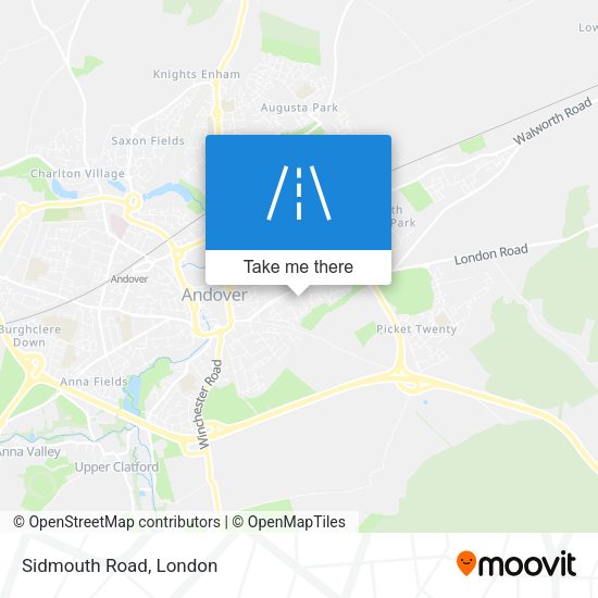 Sidmouth Road map