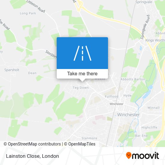 Lainston Close map