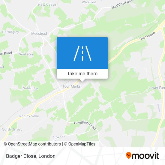 Badger Close map