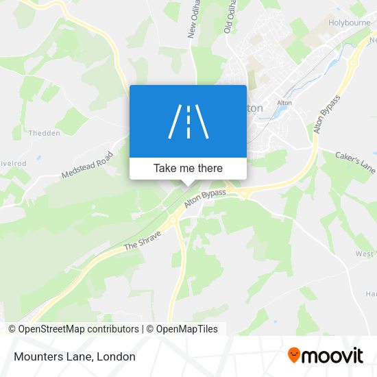 Mounters Lane map