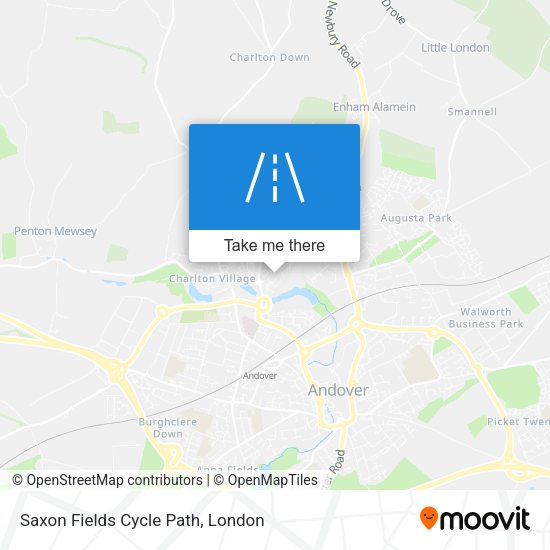 Saxon Fields Cycle Path map