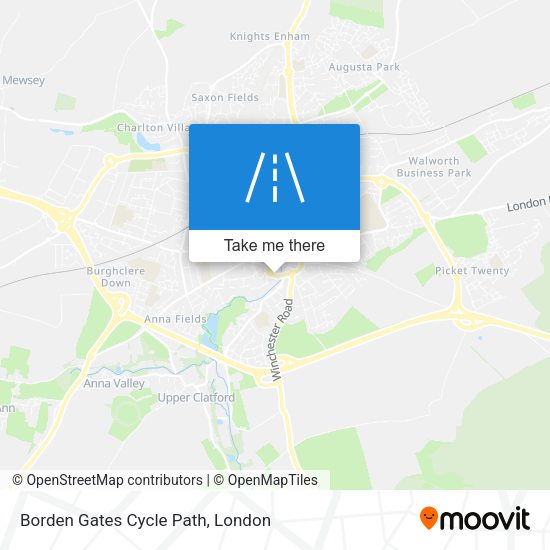 Borden Gates Cycle Path map