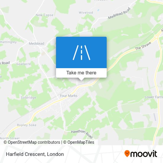 Harfield Crescent map