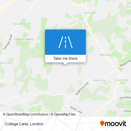 College Lane map