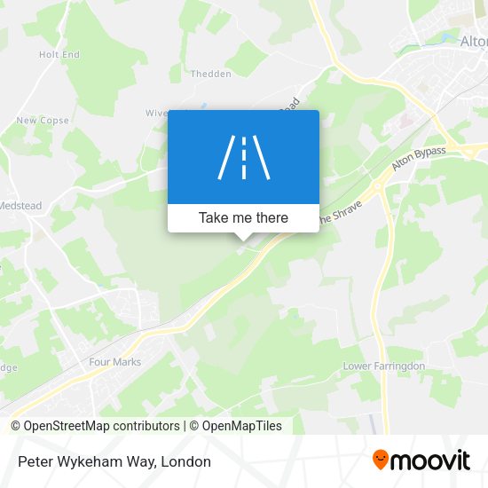 Peter Wykeham Way map