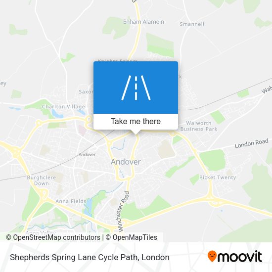 Shepherds Spring Lane Cycle Path map