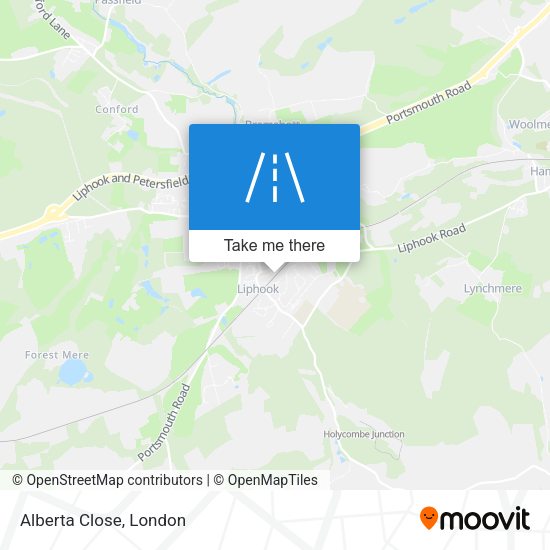 Alberta Close map