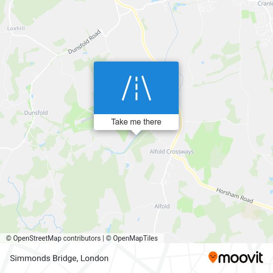 Simmonds Bridge map