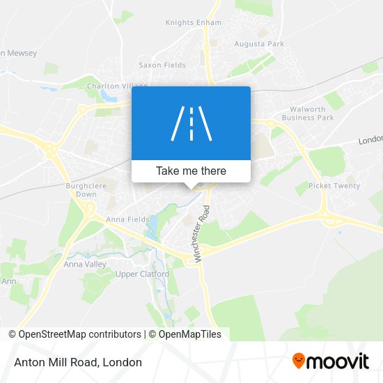 Anton Mill Road map