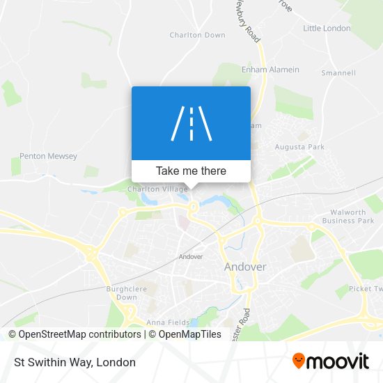 St Swithin Way map