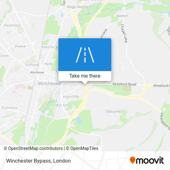 Winchester Bypass map
