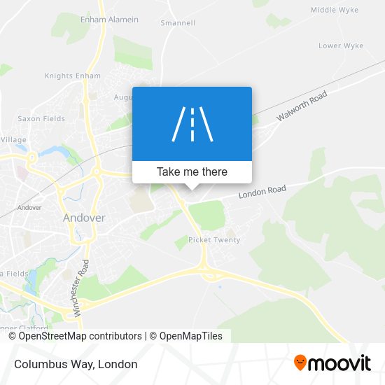 Columbus Way map