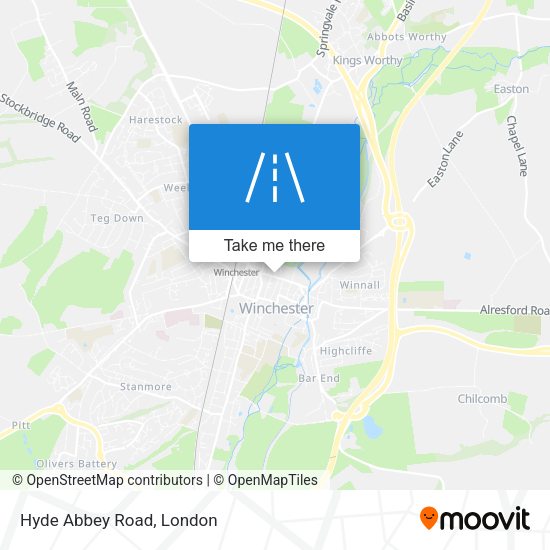 Hyde Abbey Road map