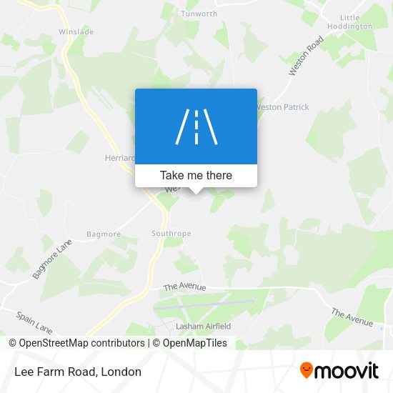 Lee Farm Road map