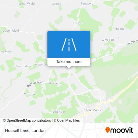 Hussell Lane map