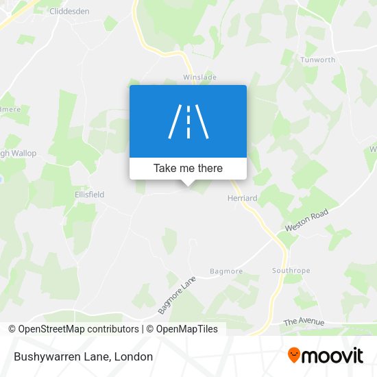 Bushywarren Lane map