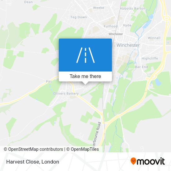 Harvest Close map