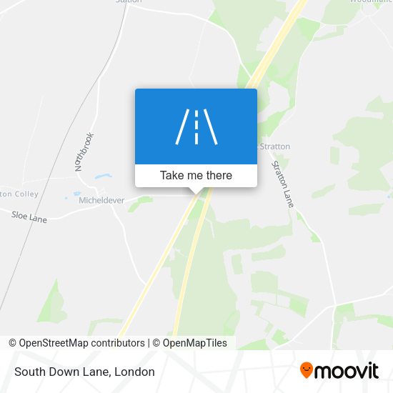 South Down Lane map