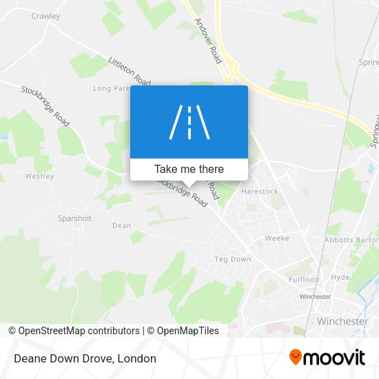 Deane Down Drove map