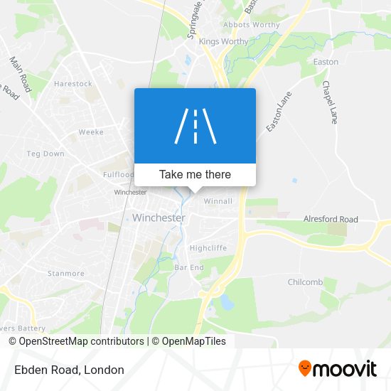 Ebden Road map