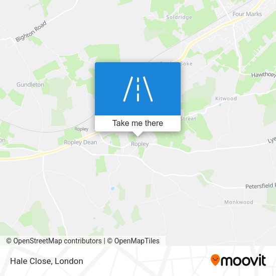 Hale Close map
