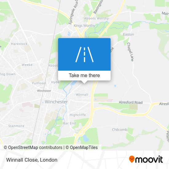 Winnall Close map