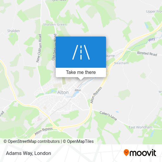 Adams Way map