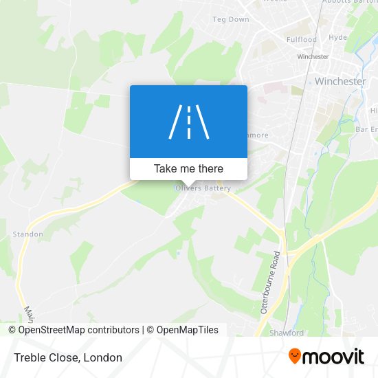 Treble Close map