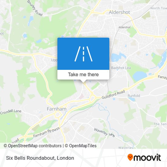 Six Bells Roundabout map