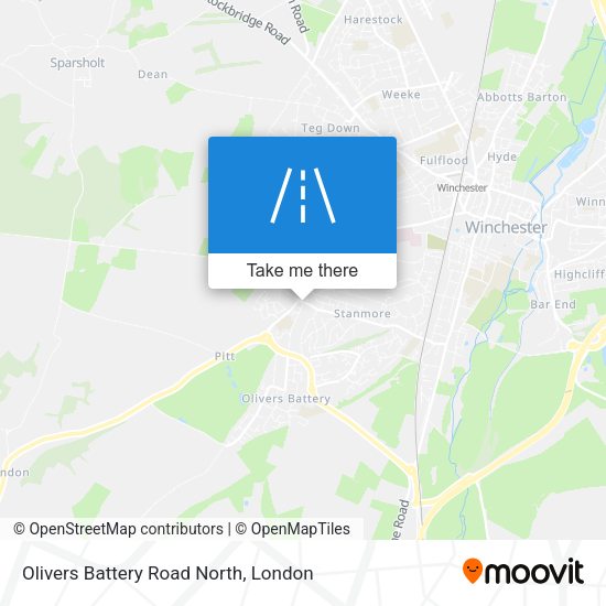 Olivers Battery Road North map