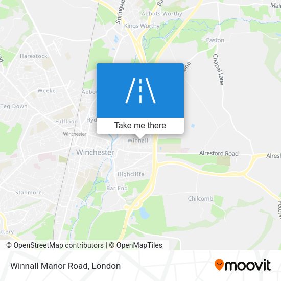 Winnall Manor Road map