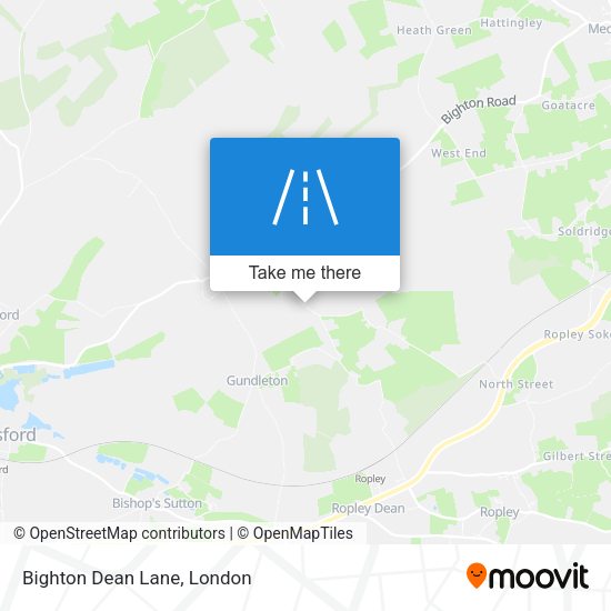 Bighton Dean Lane map