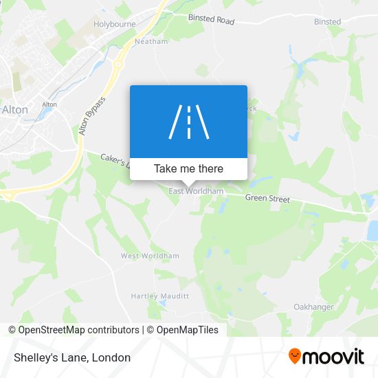 Shelley's Lane map
