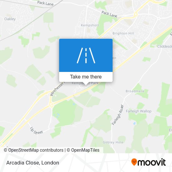 Arcadia Close map