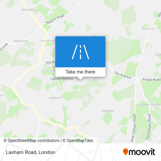Lasham Road map