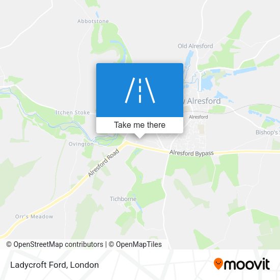 Ladycroft Ford map
